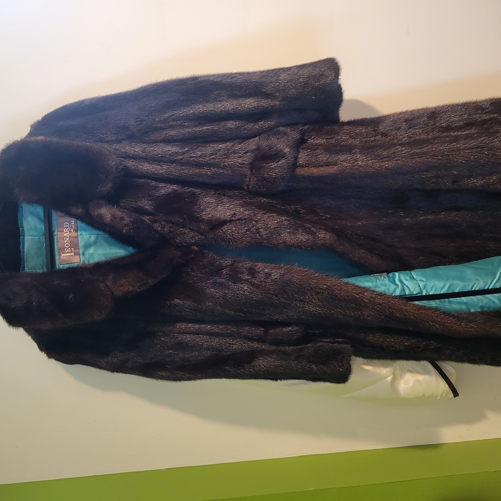 Black Full-Length Mink Coat - Black